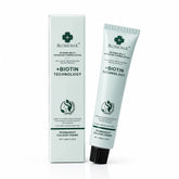 Blossom K Permanent Colour Creme tube and matching box packaging, featuring a light mint green design with black text and a green cross logo, set against a plain white background.