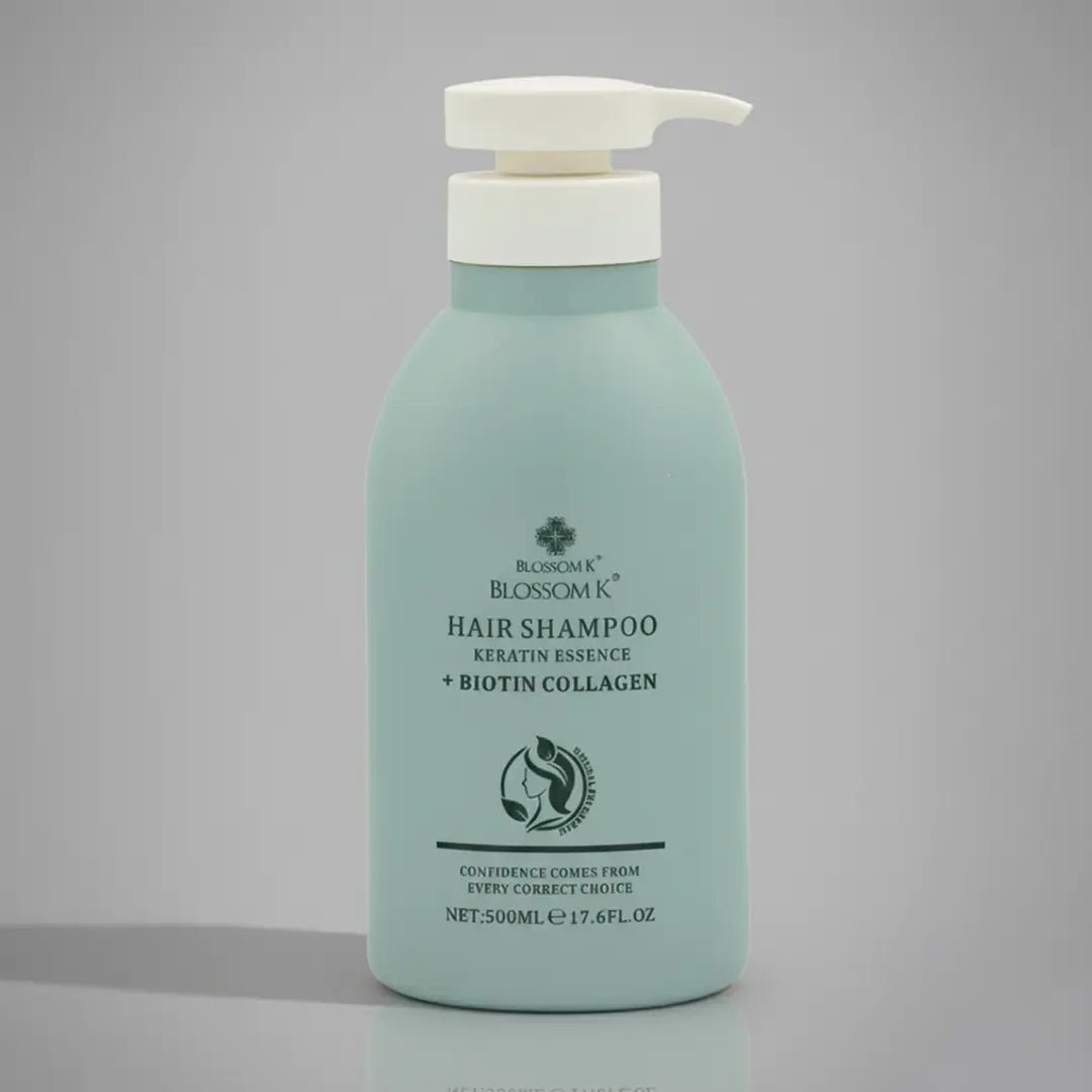 Blossom K Keratin Essence Hair Shampoo + Biotin Collagen 500ml - BlossomK Pakistan