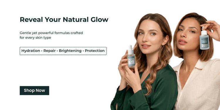 Blossom K skincare products for natural glow including hydration, repair, brightening, and protection serums in Pakistan.