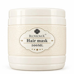 Blossom K Hair Repair Mask box in a metallic gold and beige color scheme with black and gold text, on a white background.